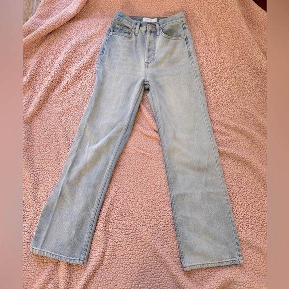 Topshop Petite Kourt Straight Leg Jean Light Blue Sz 25P - Picture 3 of 9